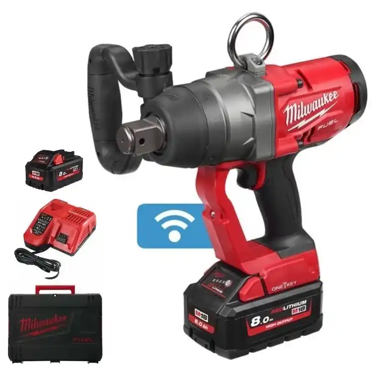 Avvitatore ad impulsi M18 ONEFHIWF1-802X Fuel Milwaukee, 0-1670 giri/min, attacco 1 pollici F, Bluetooth, kit batteria 8 Ah Dagaanbieding