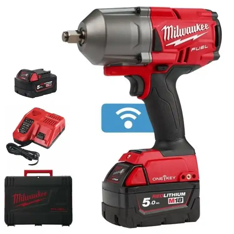 Avvitatore ad impulsi M18 ONEFHIWF12-502X Fuel Milwaukee, 0-1750 giri/min, attacco 1/2 pollici F, Bluetooth, kit batteria 5 Ah Actieprijs