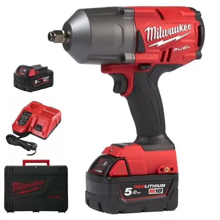 Aanbieding Avvitatore ad impulsi M18 FHIWF12-502X Fuel Milwaukee, 0-1750 giri/min, attacco 1/2 pollici quadro F, kit batteria 5 Ah