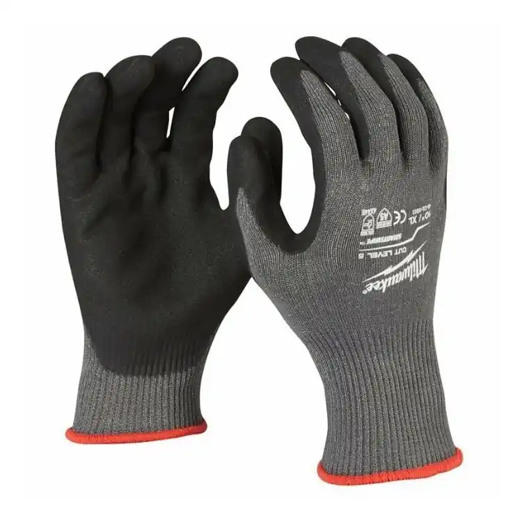 Koopje Guanti antitaglio cat. 5 Milwaukee, taglia 11/XXL, doppio rivestimento in Nitrile