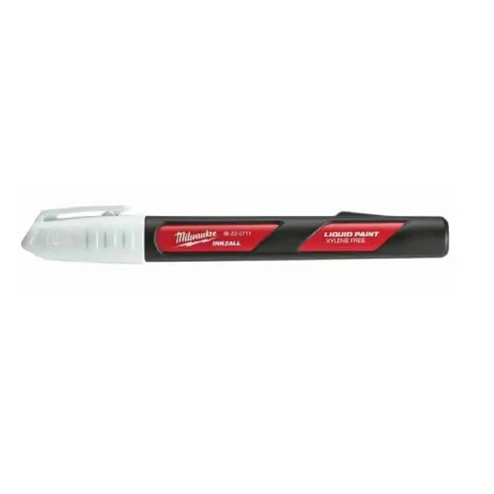 Pennarello indelebile vernice liquida Milwaukee, colore bianco, rivestimento metallo Nieuw
