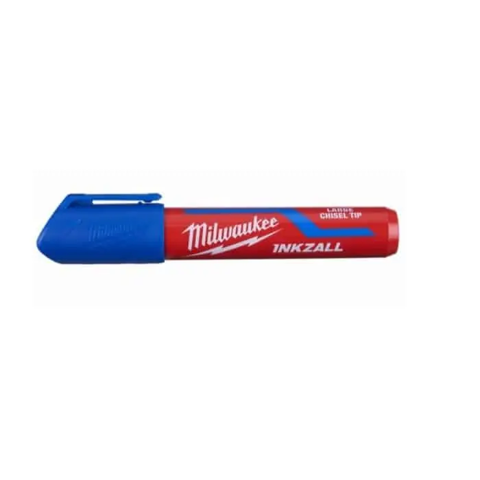 Pennarello indelebile Milwaukee punta larga Inkzall, diametro punta 6,2 mm, colore blu Superprijs