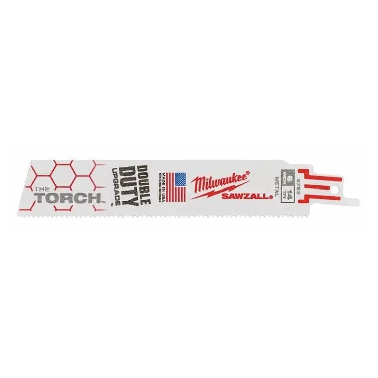 Actieprijs Lama TORCH Milwaukee per sega universale, taglio metallo, dimensioni 150x14 Tpi, spessore 1,06 mm, materiale Bi-Met, 5 pezzi