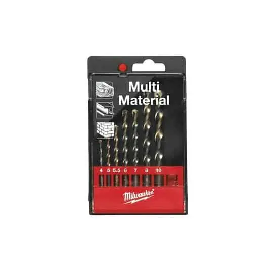 Snelle Levering Set 7 punte universali multimateriale Milwaukee, con tagliente in carburo