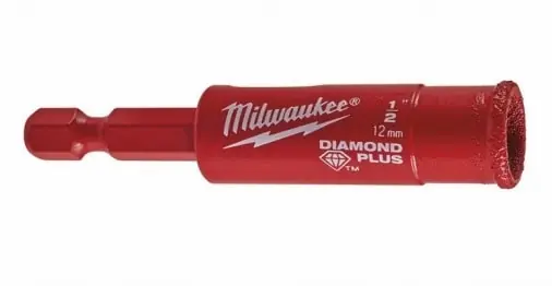 Hete Deal Punta Diamond Plus Milwaukee, punta diamantata secco umido, dimensioni 12mm 1/4 pollici Hex