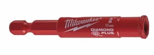 Must-Have Punta Diamond Plus Milwaukee, punta diamantata secco umido, dimensioni 10mm 1/4 pollici Hex
