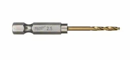 Merkproduct Set 2 Punte metallo HSS-G Milwaukee Shockwave, dimensioni 2,5x62 mm, copertura in Titanio