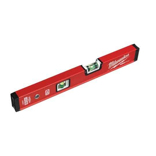 Livella magnetica tipo Compact Milwaukee, lunghezza 40 cm, con estremità in gomma per assorbire impatti, in alluminio Rechtstreeks Van De Fabrikant