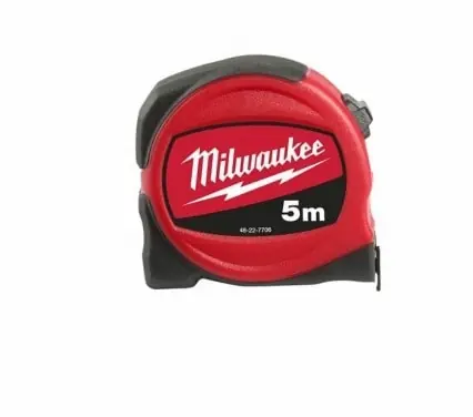Flessometro Milwaukee, flessometro serie Slim Design, diametro lama 25mm, lunghezza 5m, rivestimento Nylon Actieprijs