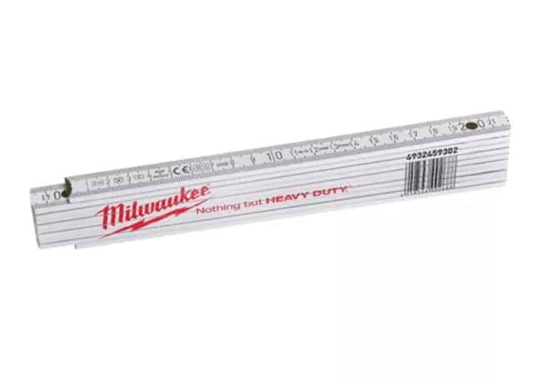 Doppiometro pieghevole Milwaukee, strumento di misura in legno, 10 estensioni, lunghezza 2 m Flitsaanbieding