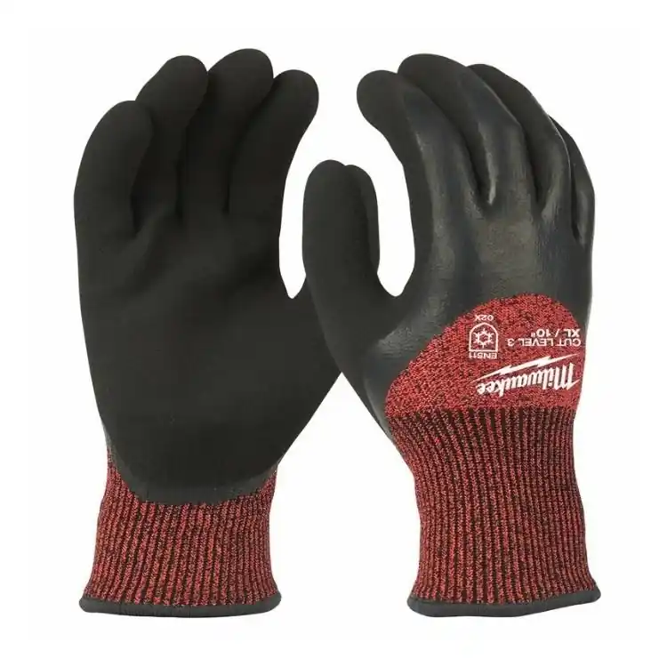 Guanti invernali antitaglio cat. 3 Milwaukee, per basse temperature, taglia 10/XL, in Nitrile e Lattice Bestel Nu