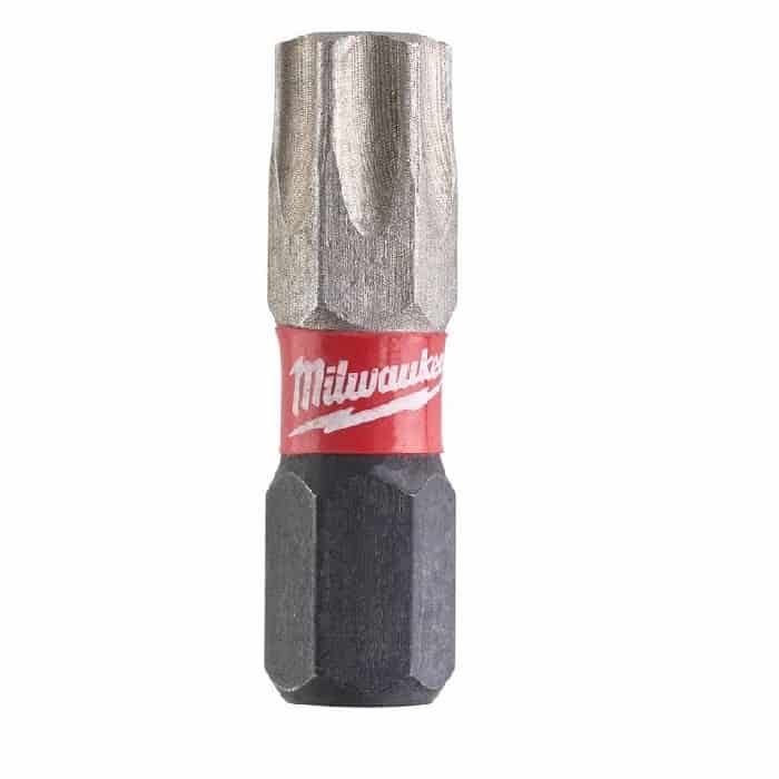 Finale Uitverkoop Confezione 25 inserti Shockwave Milwaukee per avvitatore ad impulsi, impronta TX40, lunghezza 25 mm