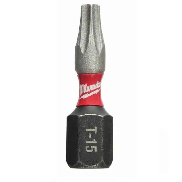 Direct Verzonden Confezione 2 inserti Shockwave Milwaukee per avvitatore ad impulsi, impronta TX15, lunghezza 25 mm