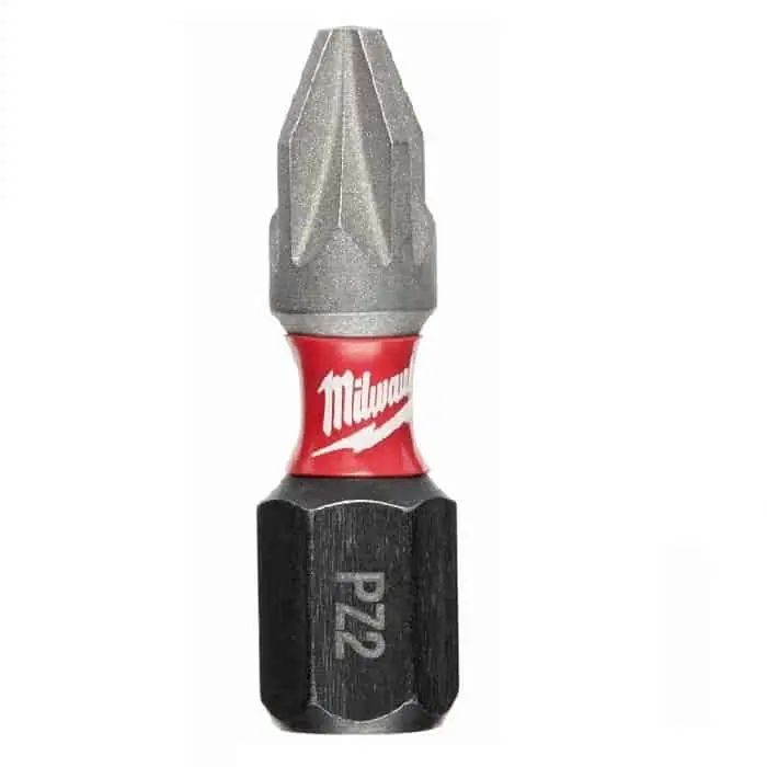 Laatste Versie Confezione 25 inserti Shockwave Milwaukee per avvitatore ad impulsi, impronta PZ2, lunghezza 25 mm