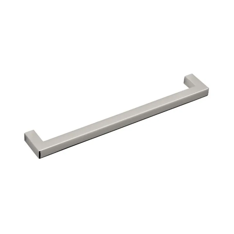 Gereduceerde Prijs Maniglia 3130 Mital per mobile, interasse 128 mm, dimensione 139x10 mm, Zama finitura Nichel Satinato
