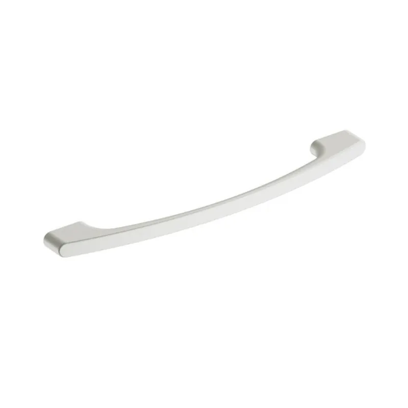 Maniglia 3960 Mital per mobile, interasse 96-128 mm, dimensione 140x9 mm, Zama finitura Bianco Opaco Finale Uitverkoop