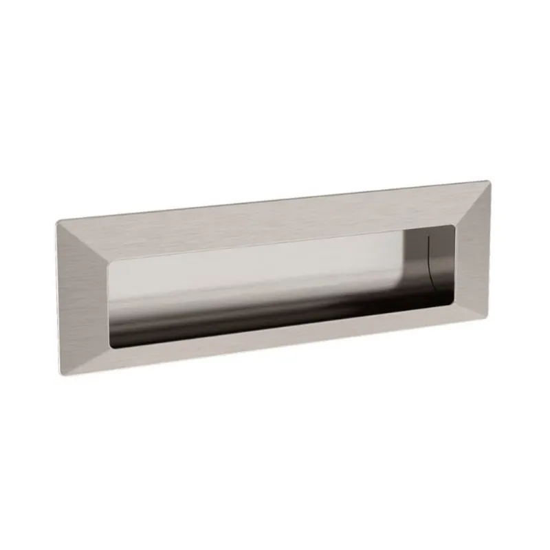 Populair Maniglia incasso MA25 Mital per mobile, dimensione foro 137x40x15, esterna 150x46, interasse 128 mm, Zama finitura Nichel Satinato