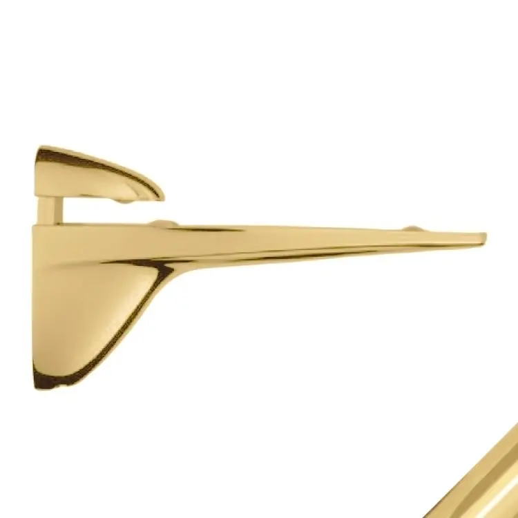 Favoriet Reggimensola Pf2000 Porro per piani in vetro, spessore 5-10 mm, dimensione 170x99 mm, Ottone finitura Oro Lucido
