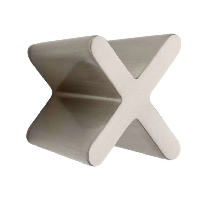 Laatste Kans Pomolo 435 Mital per mobile, dimensione 30x30 mm, sporgenza 25 mm, Zama finitura Nichel Satinato