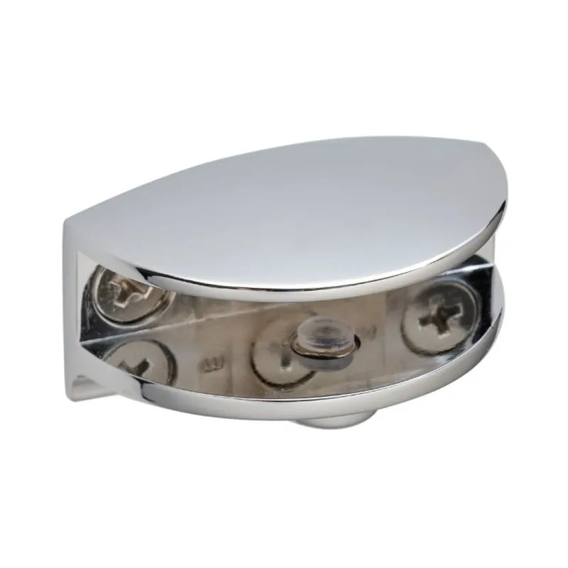 Tijdelijk Beschikbaar Reggimensola Rm04 Mital per piani in vetro, spessore 6-11 mm, dimensione 48x25x25 mm, Zama finitura Cromo Lucido
