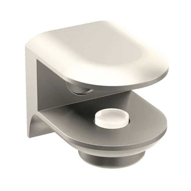 Reggimensola Rm03 Mital per piani in vetro, spessore 6-11 mm, dimensione 20x21x26 mm, Zama finitura Nichel Satinato Finale Uitverkoop