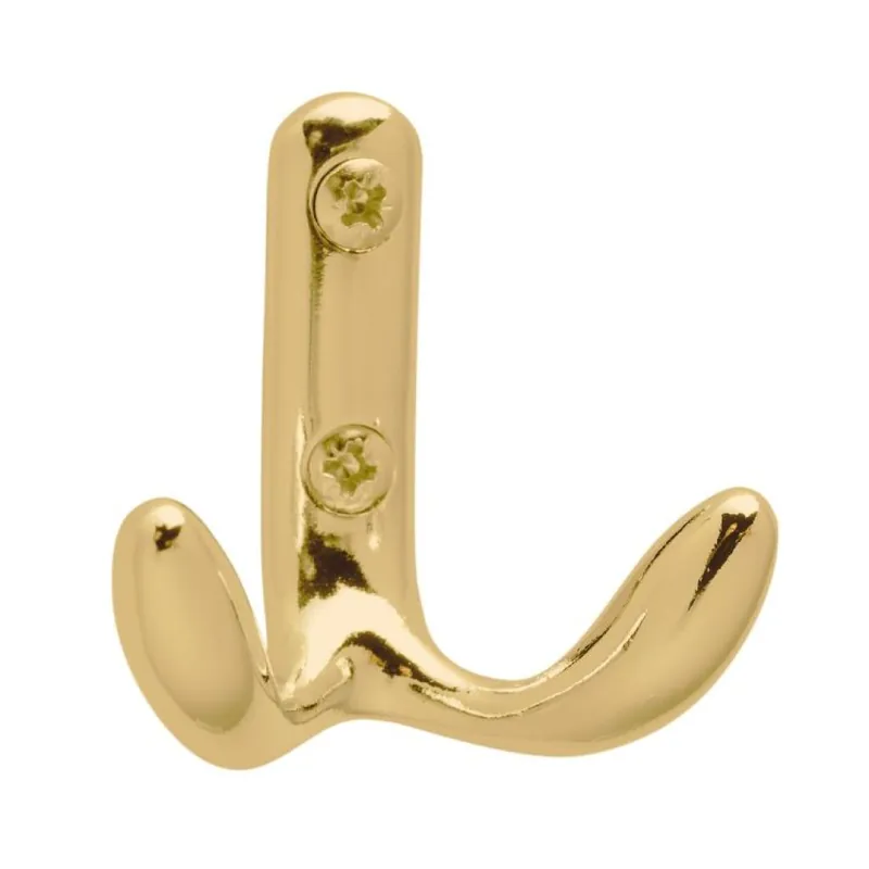Merkproduct Gancio 4020 Mital per appenderia, dimensione 50x50x30 mm, Zama finitura Oro Lucido