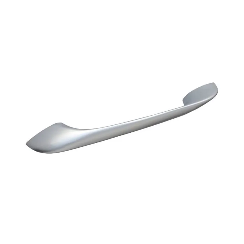 Maniglia 3000 Mital per mobile, interasse 160 mm, dimensione 189x10 mm, Zama finitura Nichel Satinato Premium