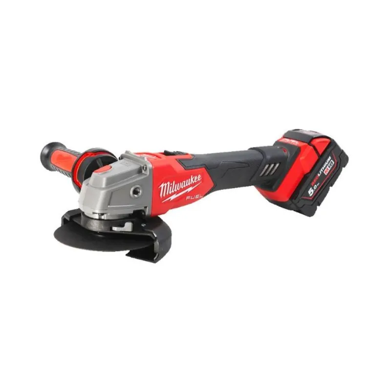 Smerigliatrice angolare M18 Fuel Milwaukee per sbavo e taglio, con interruttore a slitta, freno, voltaggio 18 V, diametro disco 125 mm Favoriet