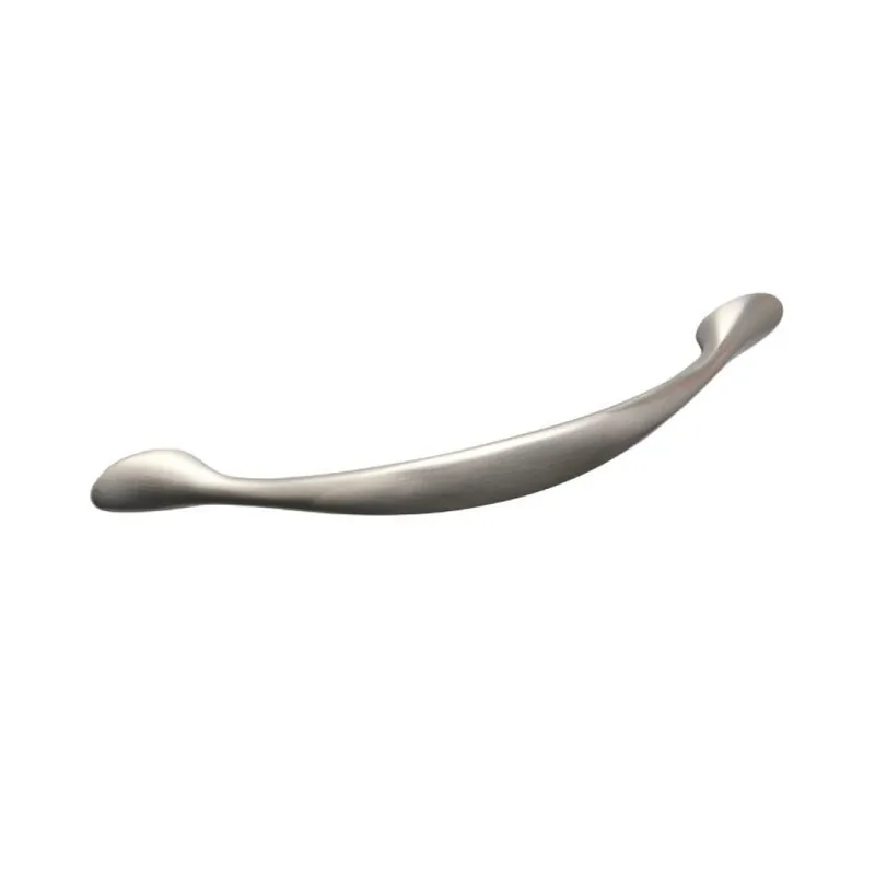 Maniglia 3085 Mital per mobile, interasse 96 mm, dimensione 127x12 mm, Zama finitura Nichel Satinato Bestseller