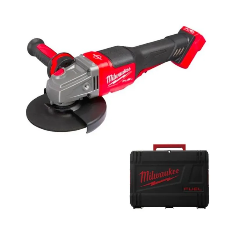 Betaalbaar Smerigliatrice angolare M18 Fuel Milwaukee per sbavo e taglio, con interruttore a paletta, freno, voltaggio 18 V, diametro disco 125 mm