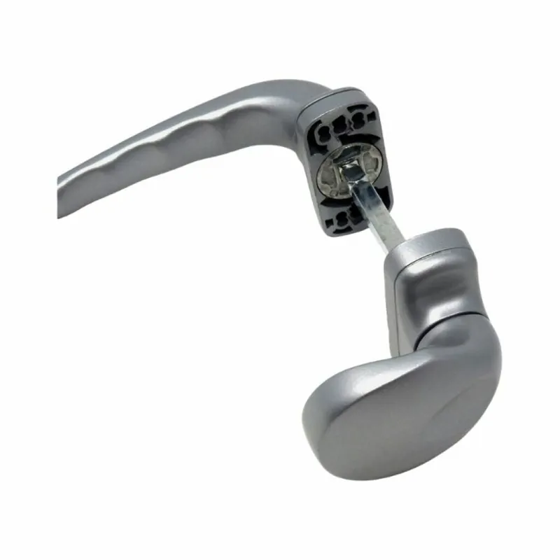 Gecertificeerd Pomolo fisso Spin Master con maniglia Comfort, con rosetta ovale, dimensioni 31x54,5 mm, finitura Argento