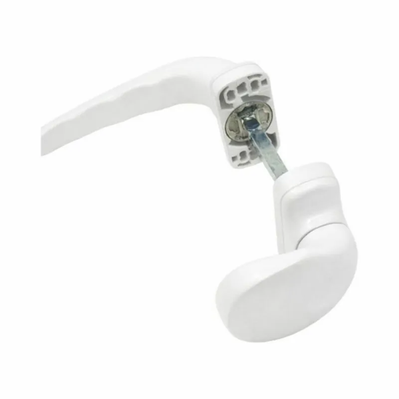 Pomolo fisso Spin Master con maniglia Comfort, con rosetta ovale, dimensioni 31x54,5 mm, finitura 9010 Bianco Betaalbaar