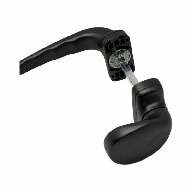 Speciale Aanbieding Pomolo fisso Spin Master con maniglia Comfort, con rosetta ovale, dimensioni 31x54,5 mm, finitura Nero Opaco