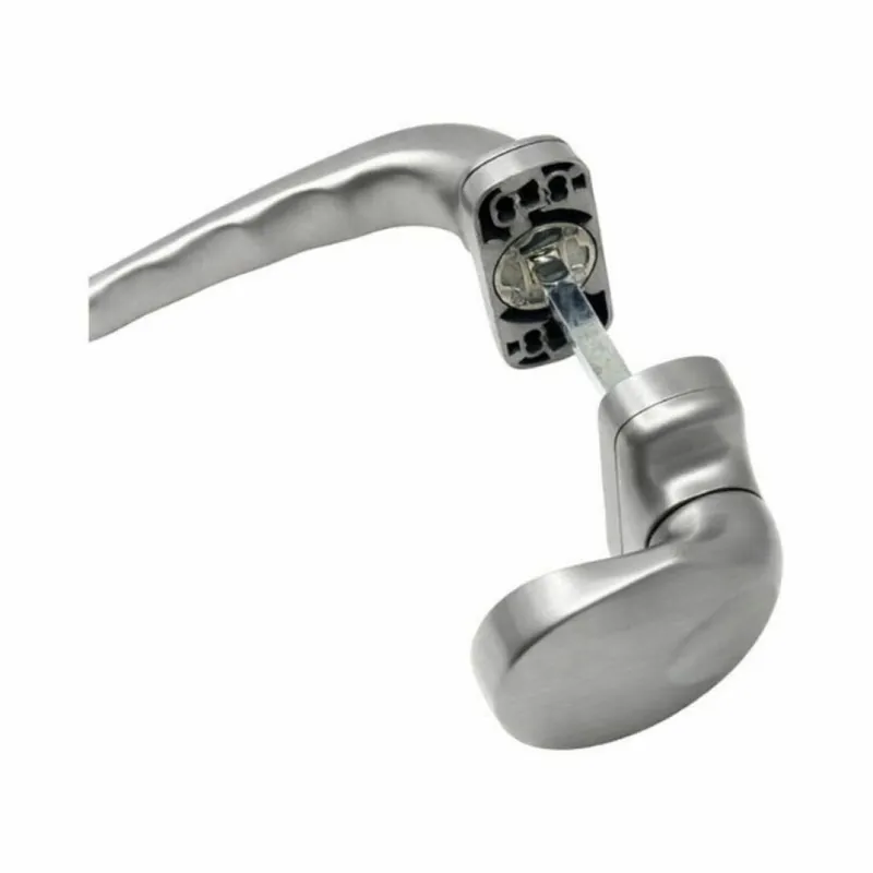 Pomolo fisso Spin Master con maniglia Comfort, con rosetta ovale, dimensioni 31x54,5 mm, finitura Inox Satinato Voordeelprijs