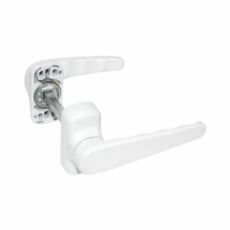 Aanbieding Doppia maniglia ribassata Comfort Master, con rosetta e molla, dimensioni 31x36 mm, finitura 9010 Bianco