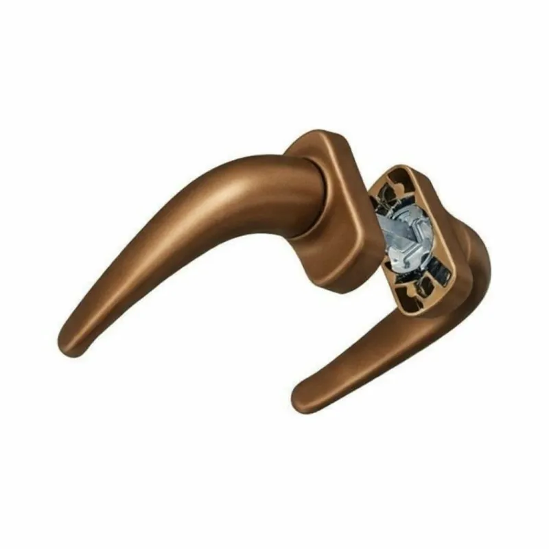 Maniglia Comfort 3060 Master, con rosetta e molla, dimensione 31x61 mm, finitura Bronzo Verniciato Seizoensaanbieding