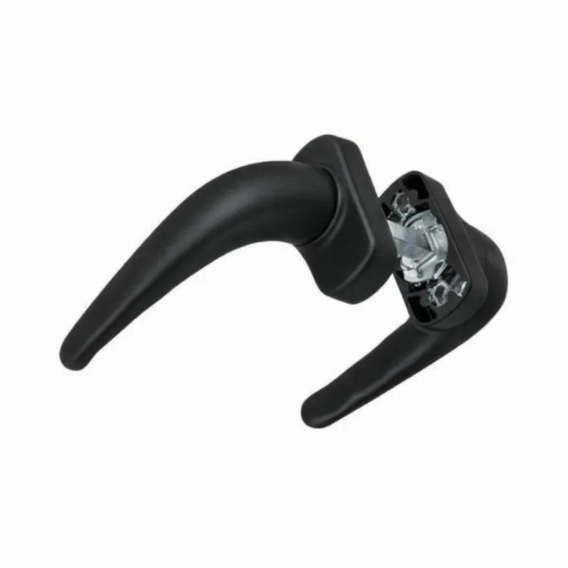 Maniglia Comfort 3060 Master, con rosetta e molla, dimensione 31x61 mm, finitura Nero Opaco Hoge Kwaliteit