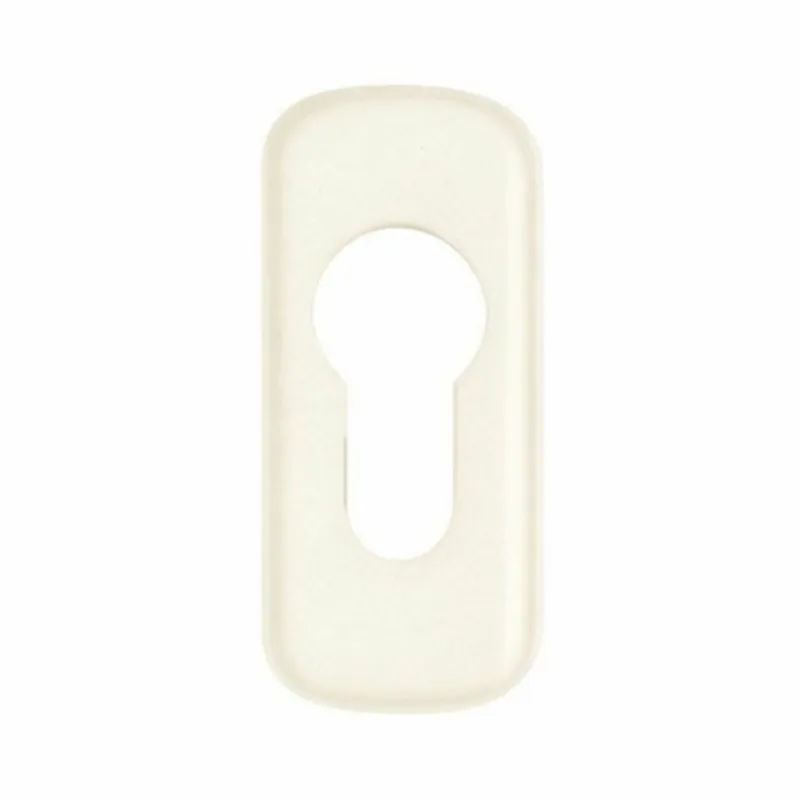 Copricilindro di sicurezza sagomato Comfort Master per maniglia, dimensioni 7x31,5 mm, finitura 1013 Avorio Aanbieding