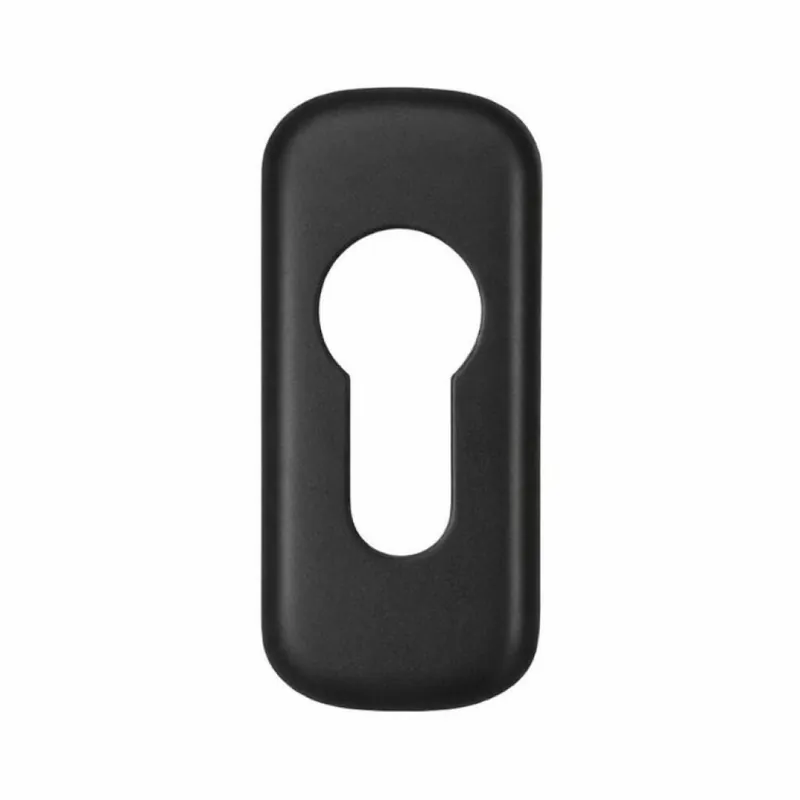 Express Levering Copricilindro di sicurezza sagomato Comfort Master per maniglia, dimensioni 7x31,5 mm, finitura Verniciato Nero Opaco