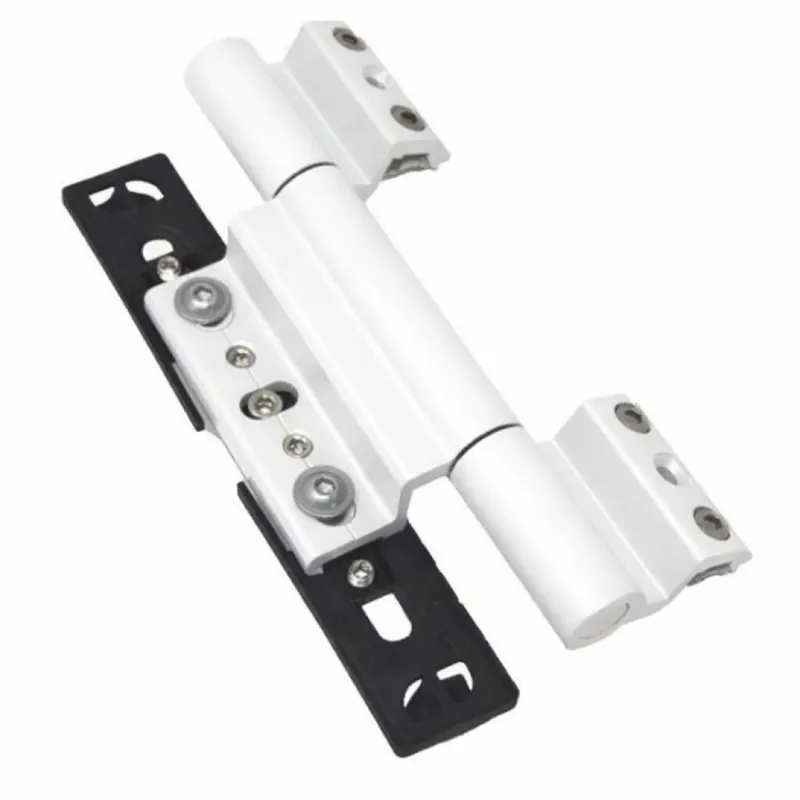 Cerniera filiforme aggancio rapido Cilindrika Master a tre ali per anta battente, portata massima 160 Kg, finitura Bianco Snelle Levering