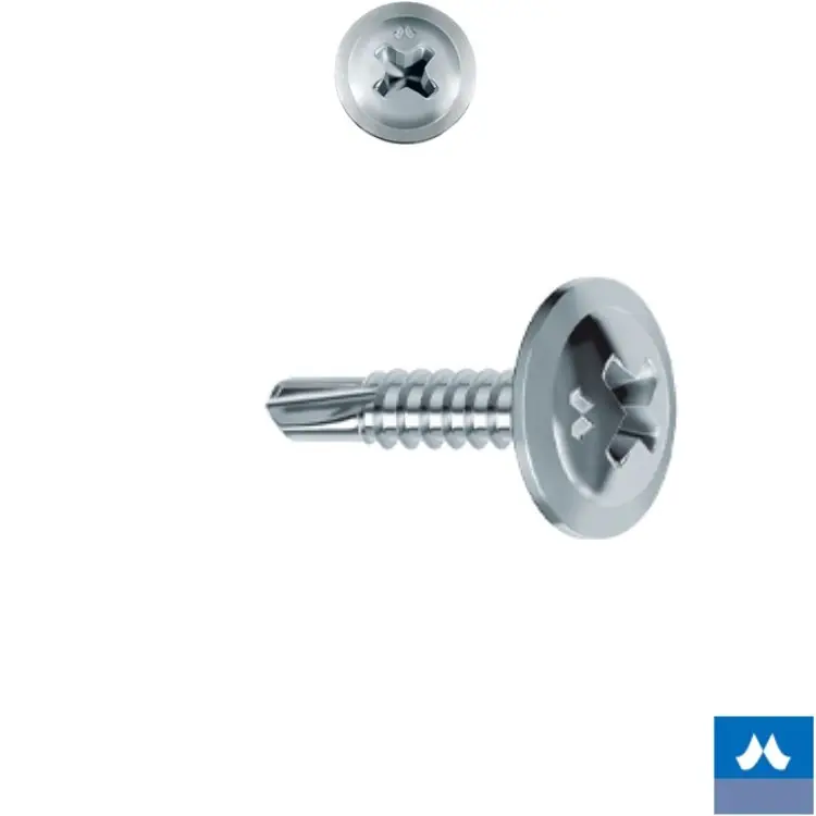Speciale Aanbieding Vite FFLL Drillex Mustad per metallo, autoforante, impronta PH2, filetto totale, dimensioni 4,2x19 mm, finitura Zincata Bianca