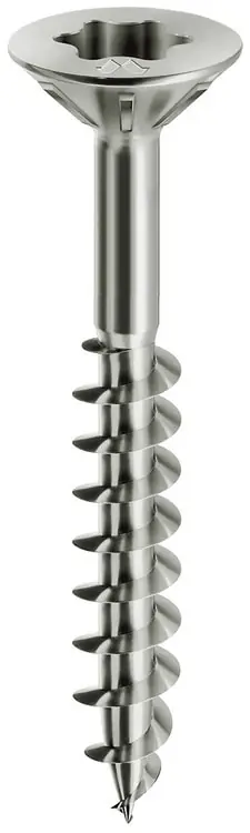 Vite tipo Panelvit Mustad per legno, parzialmente filettata, a cava esabolata, diametro 6 mm, lunghezza 180 mm, con zincatura Chromiting Uitverkoop