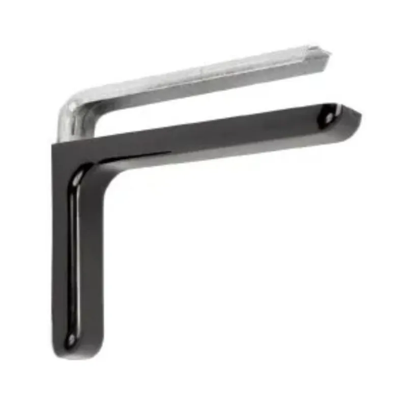 Reggimensola Arredo 521 Sipa per piani in legno, dimensione 240x140 mm, Acciaio e Plastica finitura Nero Shop Nu