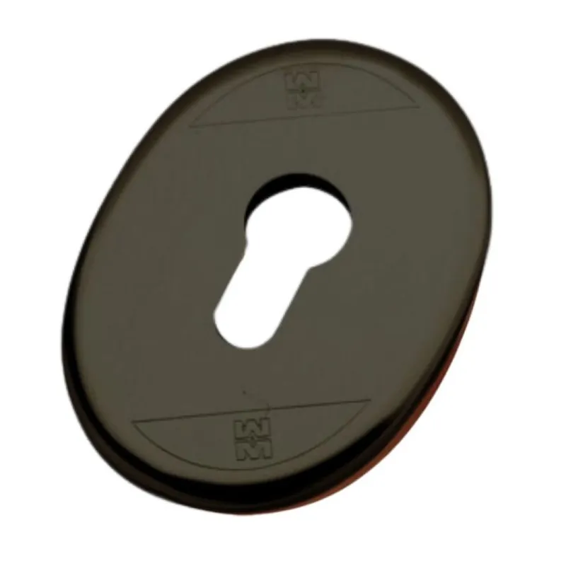 Mostrina ovale 95.417 Mottura per cilindro foro Yale, dimensioni 65x90 mm, Alluminio finitura Anodizzato Nero Laatste Kans