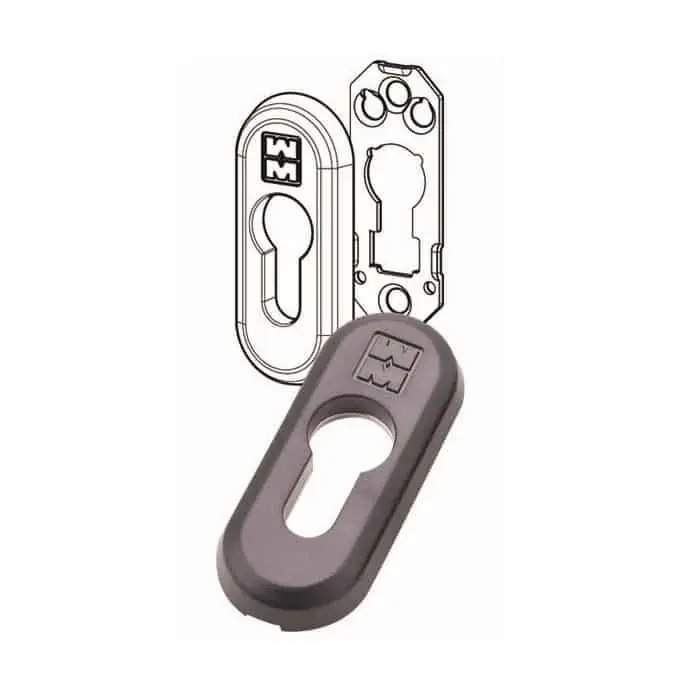 Bocchetta esterna 95.420 Mottura, per serratura foro yale, dimensioni 75x32 mm, finitura Nero Koop Online