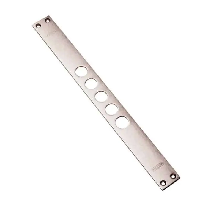 Beperkte Voorraad Ferrogliera MOTTURA 356x35x3 mm, per serie 52, 84, e 85, interasse 28 mm, finitura nichelata