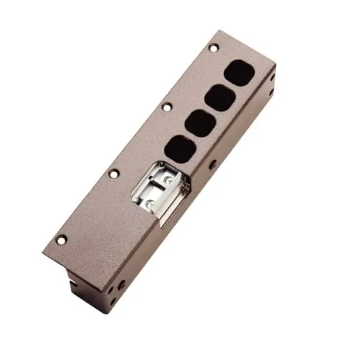 Speciale Aanbieding Ferrogliera elettrica bassa MOTTURA destra, con leva di sblocco e antiripetitore, riscontro regolabile, per serratura 20 e 30, finitura verniciata