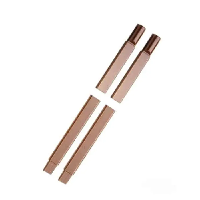 Speciale Aanbieding Coppia aste MOTTURA con terminale 18 mm, registrabili da 70 a 131 cm, per serie 20 e 30, verniciate bronzo