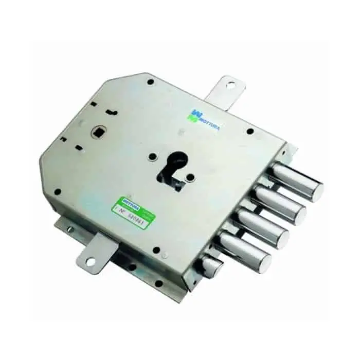 Betrouwbaar Serratura porta blindata 85.555 MOTTURA destra, con quadro maniglia laterale, triplice con mezzo giro, blocco antieffrazione, finitura zincata