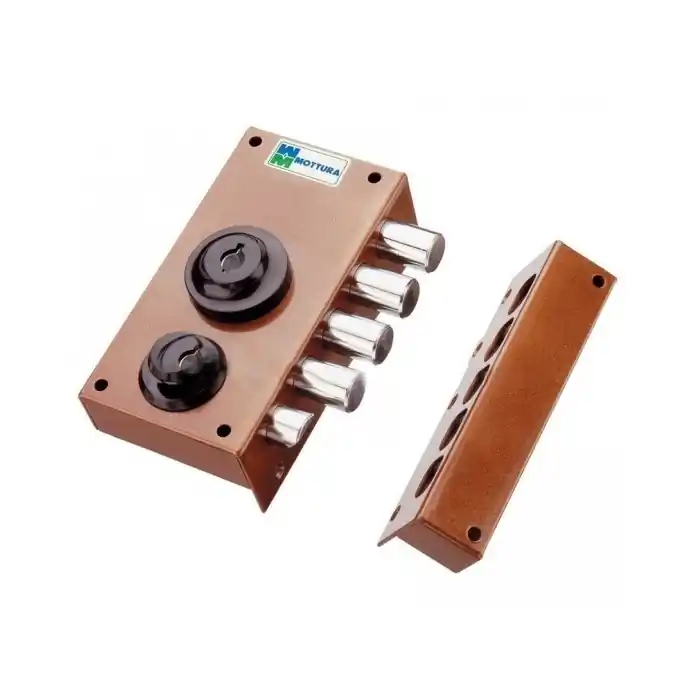 Weekendaanbieding Serratuta serie 30.416 MOTTURA laterale destra, con mezzo giro, apertura interna con chiave, pompa esterna diametro 30 mm, verniciata bronzo
